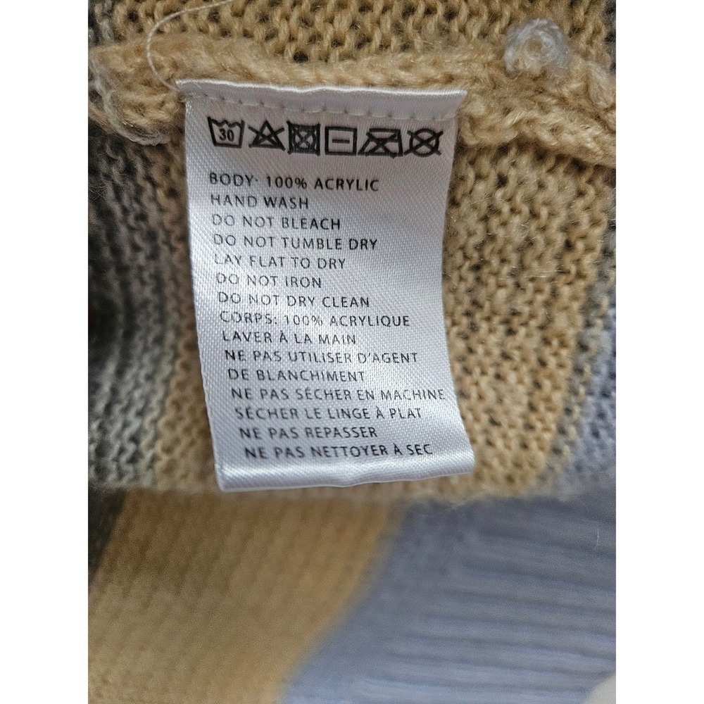 Truly Madly Deeply Colorblock Cardigan Gray Blue Yellow Slouchy Urban Outfitters - Picture 4 of 4